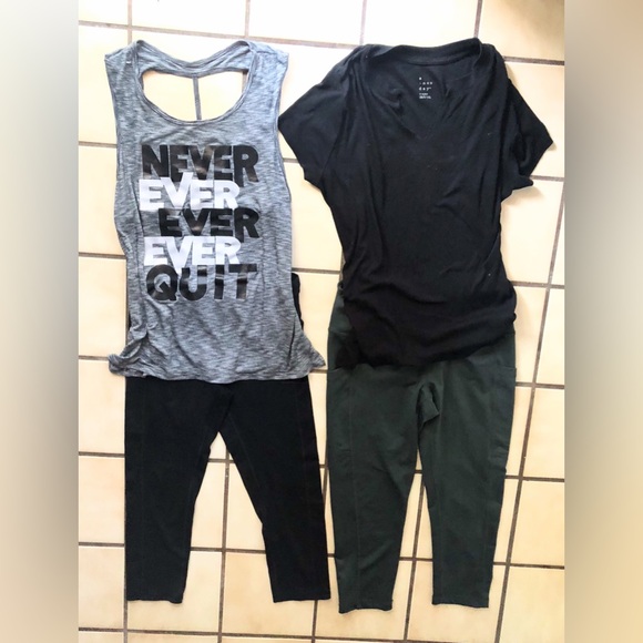 Zella Pants - Gray and Black Workout Outfit Set